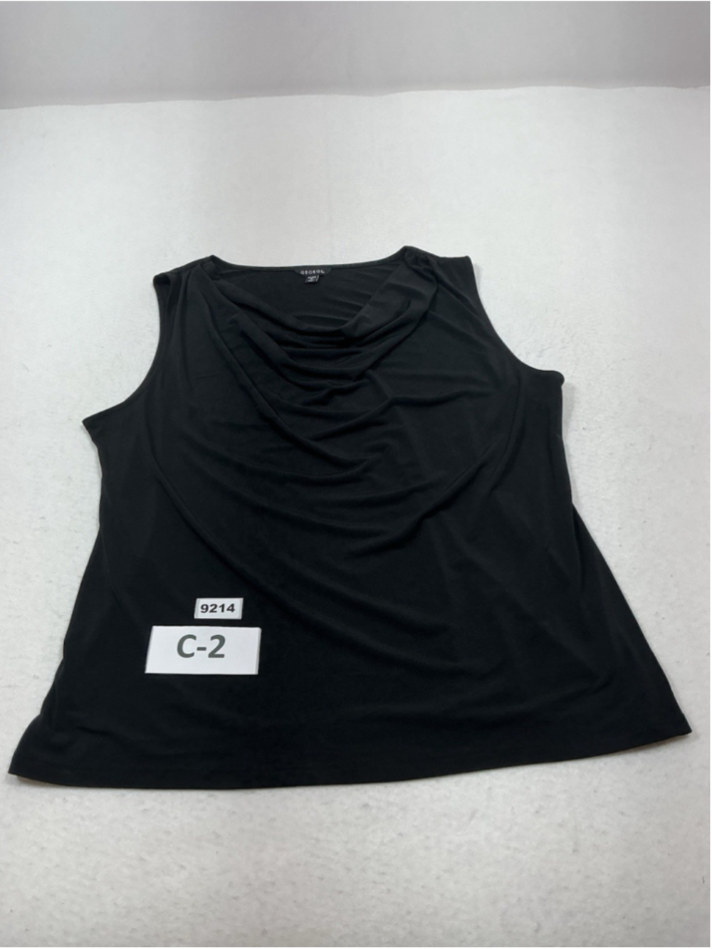 Womans Excellent George Sleevless Pullover Blouse Black XXL (20)